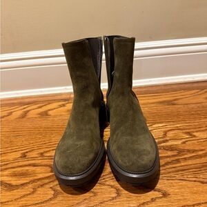 AQUATALIA Suede olive green boots (darker in person)